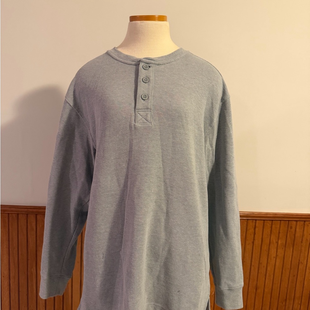 RedHead Sky Gray Long Sleeve Henley